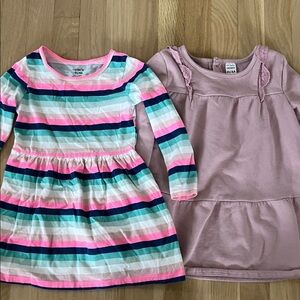 Carter's Striped and Pink Dress Set